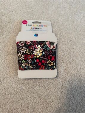 Vera Bradley Black Floral PopThirst Cup Sleeve